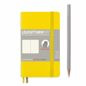Leuchtturm A6 pocket lemon dotted softcover notebook