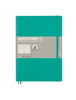 Leuchtturm B5 emerald ruled softcover notebook