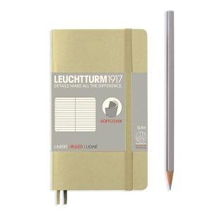 Leuchtturm A6 pocket sand ruled softcover notebook