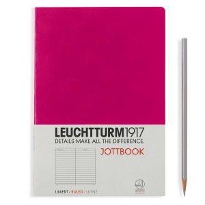 Leuchtturm A5 jottbook medium berry ruled softcover notebook