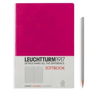 Leuchtturm A5 jottbook medium berry squared softcover notebook