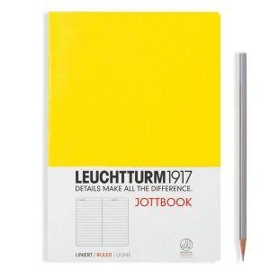 Leuchtturm A5 jottbook medium yellow ruled softcover notebook
