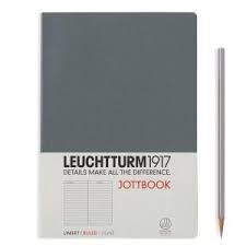 Leuchtturm A5 jottbook medium anthracite ruled softcover notebook