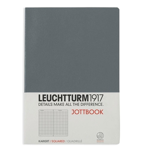 Leuchtturm A5 jottbook medium anthracite squared softcover notebook