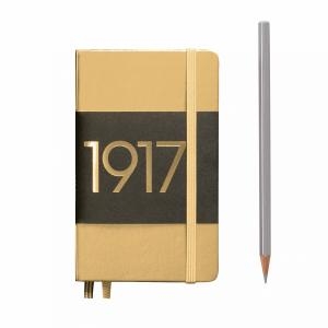 Leuchtturm A6 Pocket Gold Plain Hardcover Notebook Metallic Edition 