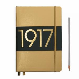 Leuchtturm A5 Medium Gold Plain Hardcover Notebook Metallic Edition 