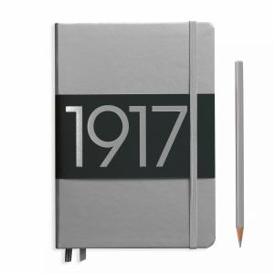 Leuchtturm A5 Medium Silver Ruled Hardcover Notebook Metallic Edition 