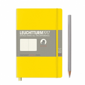 Leuchtturm B6+ lemon dotted softcover notebook