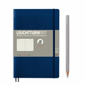 Leuchtturm B6+ navy ruled softcover notebook