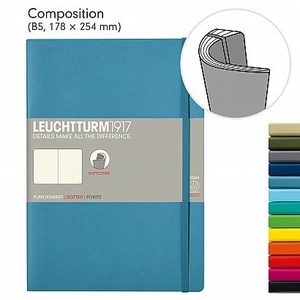 Leuchtturm B5 composition pacific green plain softcover notebook