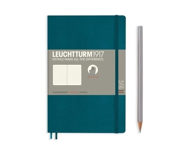 Leuchtturm B6+ pacific green dotted softcover notebook