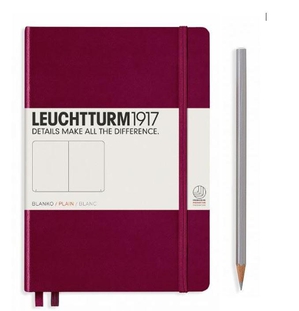 Leuchtturm B6+ port red plain softcover notebook