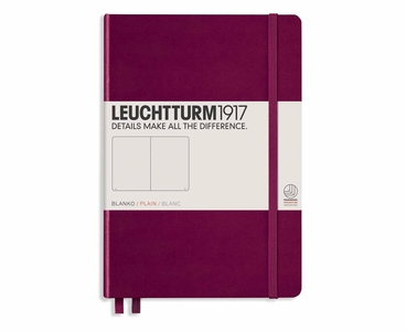 Leuchtturm A5 medium port red plain hardcover notebook