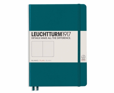 Leuchtturm A5 medium pacific green plain hardcover notebook