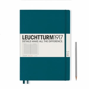 Leuchtturm A4+ Master Slim Pacific Green Dotted Hardcover Notebook