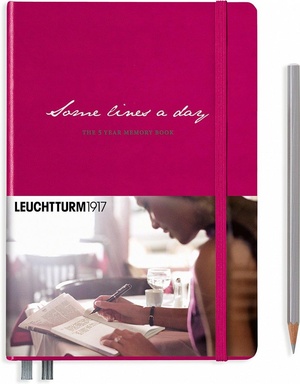 Leuchtturm A5 some lines a day 5 year berry notebook hardcover