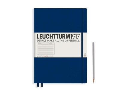 Leuchtturm A4+ master classic navy ruled hardcover notebook