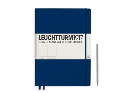 Leuchtturm A4+ master classic navy plain hardcover notebook