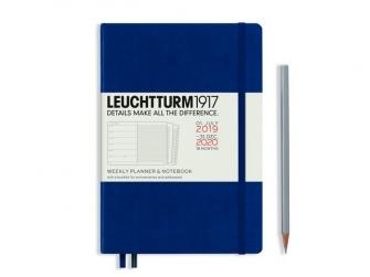 Leuchtturm weekly planner + notebook medium navy 18 maanden 2019-2020
