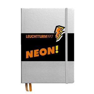 Leuchtturm A5 NEON! Limited Edition medium silver & neon orange dotted hardcover notebook