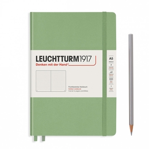 Leuchtturm A5 medium muted colours sage dotted hardcover notebook