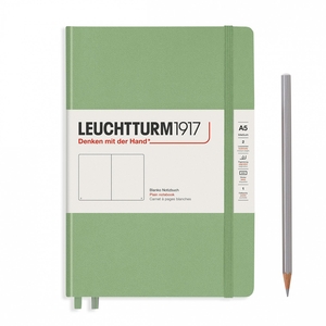 Leuchtturm A5 medium muted colours sage plain hardcover notebook