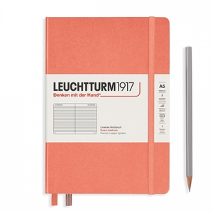 Leuchtturm A5 medium muted colours bellini ruled hardcover notebook