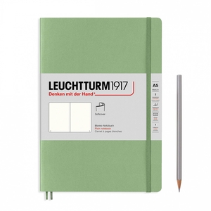 Leuchtturm A5 medium muted colours sage plain softcover notebook