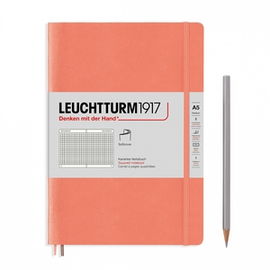 Leuchtturm A5 medium muted colours bellini squared softcover notebook