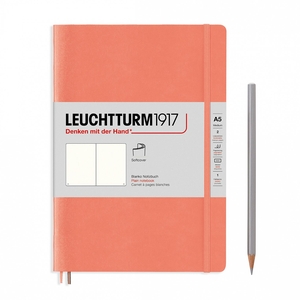 Leuchtturm A5 medium muted colours bellini plain softcover notebook