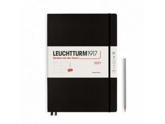 Leuchtturm Week Planner + Notebook Master Zwart/Black agenda 2021