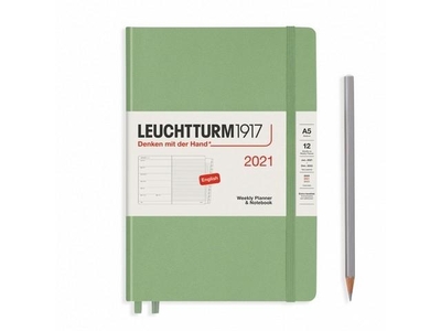 Leuchtturm Week Planner + Notebook Medium Sage agenda 2021