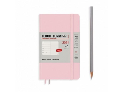 Leuchtturm Week Planner + Notebook Softcover Pocket Powder agenda 2021
