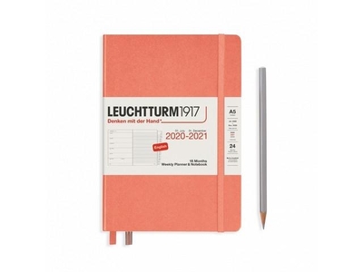 Leuchtturm Weekly Planner & Notebook A5 Medium Bellini 18 maanden 2020-2021