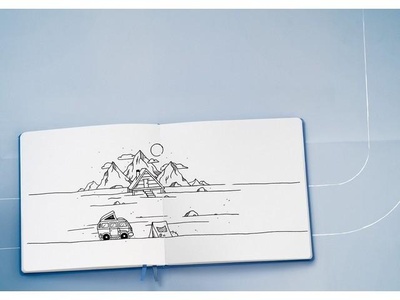 Leuchtturm A5 Landscape Sketch Book Medium Denim Hardcover