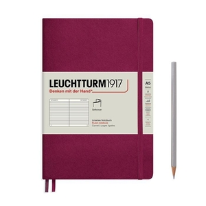 Leuchtturm A5 Medium Softcover Port Red Ruled Notebook