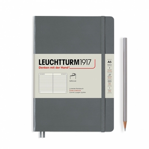 Leuchtturm A5 Medium Softcover Anthracite Ruled Notebook