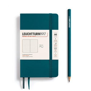 Leuchtturm A6 Pocket Pacific Green Dotted  Softcover notebook