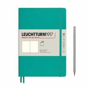 Leuchtturm A5 Medium Softcover Emerald Plain Notebook