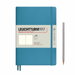 Leuchtturm A5 Medium Softcover Nordic Blue Plain Notebook