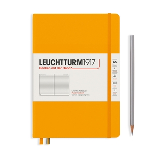 Leuchtturm Rising Colours A5 Medium Hardcover Rising Sun Ruled Notebook
