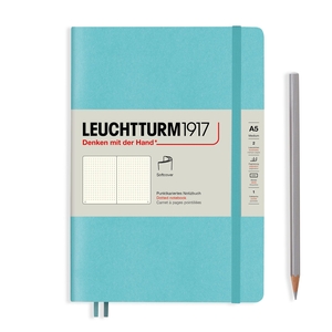 Leuchtturm Rising Colours A5 Medium Softcover Aquamarine Dotted Notebook