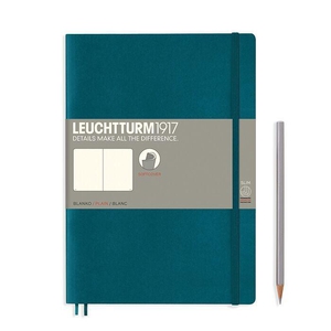Leuchtturm A4+ Master Classic Pacific Green Plain Hardcover Notebook