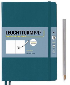 Leuchtturm Sketchbook A5 Medium Pacific Green 112 p
