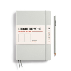 Leuchtturm A5 Medium Hardcover Light Grey Plain Notebook
