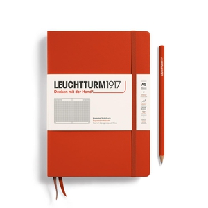 Leuchtturm A5 Medium Hardcover Fox Red Squared Notebook