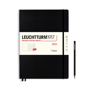 Leuchtturm Week Planner A4+ Master Black Hardcover 2024