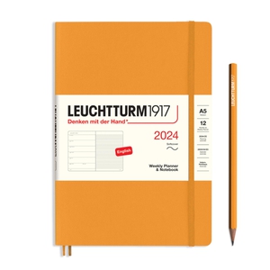 Leuchtturm Weekly Planner + Notebook A5 Medium Softcover Rising Sun Agenda 2024