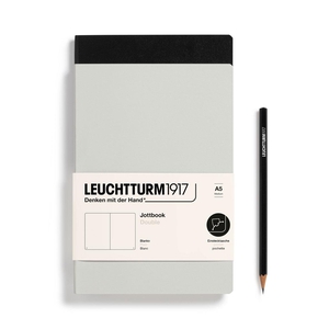 Leuchtturm A5 Double Medium Jottbook Softcover Grey/Black Plain Notebook