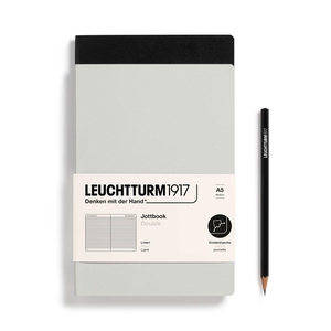 Leuchtturm A5 Double Medium Jottbook Softcover Grey/Black Ruled Notebook